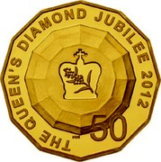 Australia 50 Cents The Queen's Diamond Jubilee 2012 THE QUEEN`S DIAMOND JUBILEE 2012 50 coin reverse