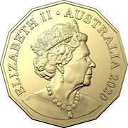 Australia 50 Cents Waltzing Matilda 2020  ELIZABETH II AUSTRALIA 2020 coin obverse Australia 50 Cents Waltzing Matilda 2020  ELIZABETH II AUSTRALIA 2020 coin obverse