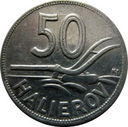 Slovakia 50 Halierov Zink Trial Strike 1944 50 K HALIEROV coin reverse