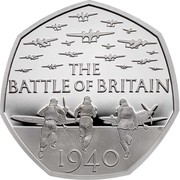 UK 50 Pence Battle of Britain Piedfort 2019 Proof THE BATTLE OF BRITAIN GB 1940 coin reverse UK 50 Pence Battle of Britain Piedfort 2019 Proof THE BATTLE OF BRITAIN GB 1940 coin reverse