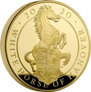 UK 500 Pounds White Horse of Hanover 2020 Proof WHITE HORSE OF HANOVER 2020 coin reverse UK 500 Pounds White Horse of Hanover 2020 Proof WHITE HORSE OF HANOVER 2020 coin reverse