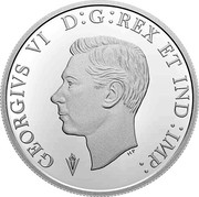 Canada Dollar 75th Anniversary of Victory Day 2020 GEORGIVS VI D G REX ET IND IMP coin obverse Canada Dollar 75th Anniversary of Victory Day 2020 GEORGIVS VI D G REX ET IND IMP coin obverse
