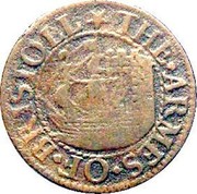 UK Farthing Bristol Town 1652  THE ARMES OF BRISTOLL coin reverse UK Farthing Bristol Town 1652  THE ARMES OF BRISTOLL coin reverse