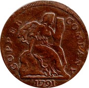 UK Farthing Copper Company 1791  COPPER COMPANY 1791 coin obverse UK Farthing Copper Company 1791  COPPER COMPANY 1791 coin obverse