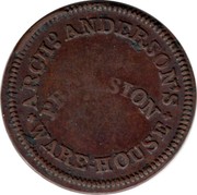 UK Farthing Lanarkshire - Glasgow Anderson's ND  ARCH.D ANDERSON'S PROVISION *WARE-HOUSE* coin obverse UK Farthing Lanarkshire - Glasgow Anderson's ND  ARCH.D ANDERSON'S PROVISION *WARE-HOUSE* coin obverse
