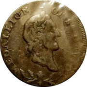 UK Farthing Pembrokeshire - St. Davids 1793  MEDALLION OF ST DAVID coin obverse UK Farthing Pembrokeshire - St. Davids 1793  MEDALLION OF ST DAVID coin obverse
