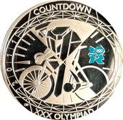 UK Five Pounds XXX Olympiad, Countdown 1. Piedfort 2011 Proof COUNTDOWN 2011 1 LONDON2012 CA XXX OLYMPIAD coin reverse