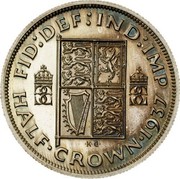 UK Half-Crown Half Crown 1937 Proof KM# Pn130 FID DEF IND IMP HALF CROWN 1937 coin reverse UK Half-Crown Half Crown 1937 Proof KM# Pn130 FID DEF IND IMP HALF CROWN 1937 coin reverse