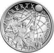 USA Half Dollar Basketball Hall of Fame 2020 S Proof LIBERTY IN GOD WE TRUST 2020 coin reverse USA Half Dollar Basketball Hall of Fame 2020 S Proof LIBERTY IN GOD WE TRUST 2020 coin reverse