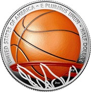 USA Half Dollar Basketball Hall of Fame Colored 2020 UNITED STATES OF AMERICA E PLURIBUS UNUM HALF DOLLAR PH DW coin obverse USA Half Dollar Basketball Hall of Fame Colored 2020 UNITED STATES OF AMERICA E PLURIBUS UNUM HALF DOLLAR PH DW coin obverse
