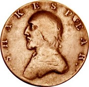 UK Half Penny Brightelmstone - Shakespear ND (1796)  SHAKESPEAR coin reverse UK Half Penny Brightelmstone - Shakespear ND (1796)  SHAKESPEAR coin reverse