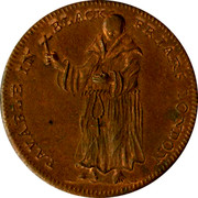 UK Halfpenny Blackfriars London Monk & City Arms Halfpenny ND PAYABLE IN BLACK FRIARS LONDON coin reverse UK Halfpenny Blackfriars London Monk & City Arms Halfpenny ND PAYABLE IN BLACK FRIARS LONDON coin reverse