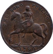 UK Halfpenny Coventry - Lady Godiva 1792  PRO BONO PUBLICO 1792 coin obverse UK Halfpenny Coventry - Lady Godiva 1792  PRO BONO PUBLICO 1792 coin obverse