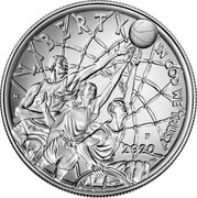 USA One Dollar Basketball Hall of Fame 2020 P Proof LIBERTY IN GOD WE TRUST 2020 coin reverse USA One Dollar Basketball Hall of Fame 2020 P Proof LIBERTY IN GOD WE TRUST 2020 coin reverse