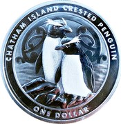New Zealand One Dollar Chatham Island Crested Penguin 2020 Bullion CHATHAM ISLAND CRESTED PENGUIN ONE DOLLAR coin reverse New Zealand One Dollar Chatham Island Crested Penguin 2020 Bullion CHATHAM ISLAND CRESTED PENGUIN ONE DOLLAR coin reverse