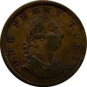 Ireland One Penny Harp 1820 ONE PENNY TOKEN coin obverse Ireland One Penny Harp 1820 ONE PENNY TOKEN coin obverse