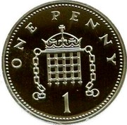 UK One Penny Crowned Portculllis 2008 KM# 986d ONE PENNY 1 coin reverse
