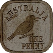 Australia One Penny George V (Kookaburra Pattern - Type 8) 1920 Pattern KM# Pn15 AUSTRALIA ONE PENNY coin reverse Australia One Penny George V (Kookaburra Pattern - Type 8) 1920 Pattern KM# Pn15 AUSTRALIA ONE PENNY coin reverse