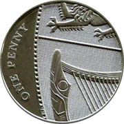 UK One Penny Royal Shield 2008 ONE PENNY coin reverse