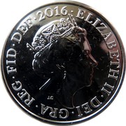 UK One Penny (Royal Shield) KM# 1339a ELIZABETH II DEI GRA REG FID DEF 2016 coin obverse UK One Penny (Royal Shield) KM# 1339a ELIZABETH II DEI GRA REG FID DEF 2016 coin obverse