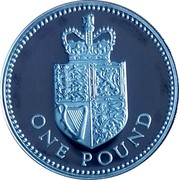 UK One Pound Crowned Royal Shield 2013 Proof ONE POUND coin reverse UK One Pound Crowned Royal Shield 2013 Proof ONE POUND coin reverse