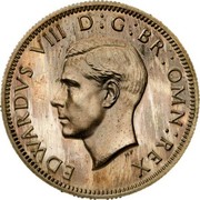 UK One Shilling Edward VIII 1937 Proof KM# Pn128 EDWARDVS VIII D G BR OMN REX HP coin obverse UK One Shilling Edward VIII 1937 Proof KM# Pn128 EDWARDVS VIII D G BR OMN REX HP coin obverse
