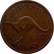 Australia Penny Edward VIII Pattern 1937 Pattern AUSTRALIA KG 1937 PENNY coin reverse Australia Penny Edward VIII Pattern 1937 Pattern AUSTRALIA KG 1937 PENNY coin reverse