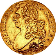 UK Pistole (William II) KM# 146 GVLIELMVS DEI GRATIA coin obverse UK Pistole (William II) KM# 146 GVLIELMVS DEI GRATIA coin obverse