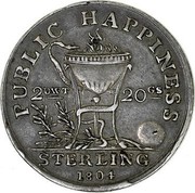 Ireland Shilling Public Happiness 1804  PUBLIC HAPPINESS STERLING 1804 coin reverse Ireland Shilling Public Happiness 1804  PUBLIC HAPPINESS STERLING 1804 coin reverse