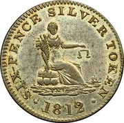 UK Six Pence Stockport - T.Cartwright 1812  SIX PENCE SILVER TOKEN 1812 coin reverse UK Six Pence Stockport - T.Cartwright 1812  SIX PENCE SILVER TOKEN 1812 coin reverse