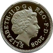 UK Ten Pence Crowned Lion 2008 KM# 989c ELIZABETH II D G REG F D 2008 coin obverse UK Ten Pence Crowned Lion 2008 KM# 989c ELIZABETH II D G REG F D 2008 coin obverse