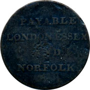 UK Token May peace & plenty ND PAYABLE LONDON ESSEX AND NORFOLK coin reverse UK Token May peace & plenty ND PAYABLE LONDON ESSEX AND NORFOLK coin reverse