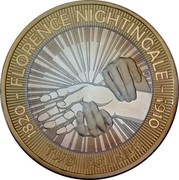 UK Two Pounds 100th Anniversary of Death of Florence Nightingale Piedfort 2010 Proof 1820 FLORENCE NIGHTINGALE 1910 GS TWO POUNDS coin reverse UK Two Pounds 100th Anniversary of Death of Florence Nightingale Piedfort 2010 Proof 1820 FLORENCE NIGHTINGALE 1910 GS TWO POUNDS coin reverse