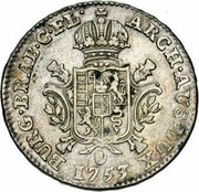Belgium 1/2 Ducaton 1753 (h) R KM# 7 Standart Coinage ARCH AUS DUX BURG BRAB C FL coin reverse Belgium 1/2 Ducaton 1753 (h) R KM# 7 Standart Coinage ARCH AUS DUX BURG BRAB C FL coin reverse