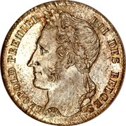 Belgium 1/2 Franc Leopold I 1835 KM# 6 LEOPOLD PREMIER ROI DES BELGES BRAEMT F. coin obverse Belgium 1/2 Franc Leopold I 1835 KM# 6 LEOPOLD PREMIER ROI DES BELGES BRAEMT F. coin obverse