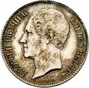 Belgium 1/2 Franc Leopold I 1849 KM# 15 LEOPOLD PREMIER ROI DES BELGES L.WIENER coin obverse Belgium 1/2 Franc Leopold I 1849 KM# 15 LEOPOLD PREMIER ROI DES BELGES L.WIENER coin obverse