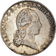 Belgium 1/2 Kronenthaler Franz II 1793 A KM# 61.1 FRANC II D G R I S A GER HIE HVN BOH REX coin obverse Belgium 1/2 Kronenthaler Franz II 1793 A KM# 61.1 FRANC II D G R I S A GER HIE HVN BOH REX coin obverse