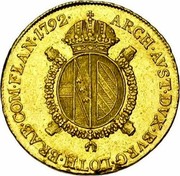 Belgium 1/2 Souverain D'or Franz II 1792 A KM# 63 ARCH AVST DVX BVRG LOTH BRAB COM FLAN 1792 coin reverse Belgium 1/2 Souverain D'or Franz II 1792 A KM# 63 ARCH AVST DVX BVRG LOTH BRAB COM FLAN 1792 coin reverse