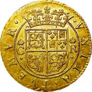 UK 1/2 Unit Charles I ND KM# 54 VNITA TVEMVR coin reverse UK 1/2 Unit Charles I ND KM# 54 VNITA TVEMVR coin reverse