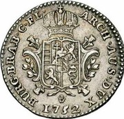 Belgium 1/4 Ducaton ¼ Ducaton Maria Theresia 1752 (h) R KM# 6 ARCH AUS DUX BURG BRAB C FL 1752 coin reverse Belgium 1/4 Ducaton ¼ Ducaton Maria Theresia 1752 (h) R KM# 6 ARCH AUS DUX BURG BRAB C FL 1752 coin reverse