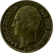 Belgium 1/4 Franc Leopold I 1850 KM# 14 LEOPOLD PREMIER ROI DES BELGES L W coin obverse Belgium 1/4 Franc Leopold I 1850 KM# 14 LEOPOLD PREMIER ROI DES BELGES L W coin obverse