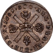 UK 1/4 Merk Charles II 1681 KM# 116 SCO ANG FRA ET HIB REX 1681 coin reverse UK 1/4 Merk Charles II 1681 KM# 116 SCO ANG FRA ET HIB REX 1681 coin reverse