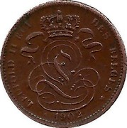 Belgium 1 Centime 1902 KM# 33.3 Decimal Coinage LEOPOLD II ROI DES BELGES 1902 coin obverse Belgium 1 Centime 1902 KM# 33.3 Decimal Coinage LEOPOLD II ROI DES BELGES 1902 coin obverse