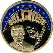 Belgium 1 ECU Bird 1994 UNC BELGIQUE coin obverse Belgium 1 ECU Bird 1994 UNC BELGIQUE coin obverse