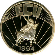 Belgium 1 ECU Bird 1994 UNC ECU 1994 coin reverse Belgium 1 ECU Bird 1994 UNC ECU 1994 coin reverse