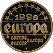 Belgium 1 ECU Jean-Luc Dehaene 1998 UNC 1998 EUROPA EUROPA EUROPE EUROPE coin reverse Belgium 1 ECU Jean-Luc Dehaene 1998 UNC 1998 EUROPA EUROPA EUROPE EUROPE coin reverse