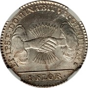 Belgium 1 Florin Austrian Netherlands 1790 (b) KM# 49 ET IPSE DOMINABITVR GENTIVM I FLOR coin reverse Belgium 1 Florin Austrian Netherlands 1790 (b) KM# 49 ET IPSE DOMINABITVR GENTIVM I FLOR coin reverse