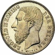 Belgium 1 Franc 1887 KM# 29.1 Decimal Coinage LEOPOLD II KONING DER BELGEN L. WIENER coin obverse Belgium 1 Franc 1887 KM# 29.1 Decimal Coinage LEOPOLD II KONING DER BELGEN L. WIENER coin obverse