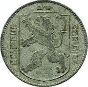 Belgium 1 Franc 1941 KM# 127 Decimal Coinage BELGIQUE BELGIE coin obverse Belgium 1 Franc 1941 KM# 127 Decimal Coinage BELGIQUE BELGIE coin obverse
