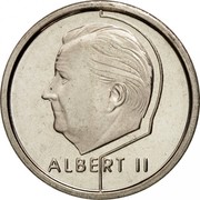 Belgium 1 Franc Albert II 1995 KM# 188 ALBERT II coin obverse Belgium 1 Franc Albert II 1995 KM# 188 ALBERT II coin obverse